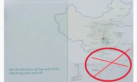 Tài liệu thông tin du lịch do Trung Quốc cung cấp có in "đường lưỡi bò" phi pháp