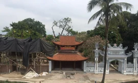 Nhà chùa cho xây mới cổng chùa Bối Khê khi chưa xin phép cơ quan quản lý