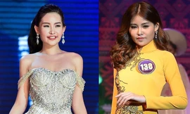 Gương mặt của Ngân Anh thay đổi rất nhiều chỉ tính từ đầu năm 2017 tới thời điểm thi Hoa hậu Đại dương Việt Nam 2017