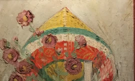 Ba cha con hoạ sĩ Nguyễn Văn Chung góp tranh triển lãm