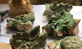 Nhiều di vật gốm tráng men xanh thời Lê Sơ xuất hiện