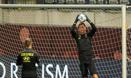 Filip Nguyễn tập trung trong buổi tập cùng tuyển CH Czech 