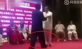 Võ sư truyền điện Trung Quốc bất ngờ ‘tắt điện’ trên võ đài