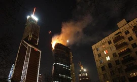 Hỏa hoạn tại tòa tháp cao nhất nước Nga