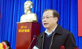 Ông Phạm Quang Nghị, người chỉ đạo Thành ủy Hà Nội tiếp xúc cử tri quận Hai Bà Trưng. (Ảnh: Xuân Tùng)