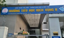 Trường Tiểu học Dịch Vọng B - nơi xảy ra sự việc đáng tiếc. Ảnh Infonet 