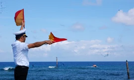 Chiến sĩ trên đảo Song Tử Tây. Ảnh qdnd.vn