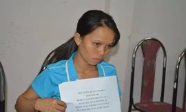 Đối tượng Quang Thị Mun tại cơ quan điều tra