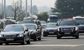 Lóa mắt với dàn xe sang tại hội nghị liên Triều