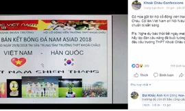  Cô giáo vận động học sinh mang nồi niêu xoong chảo cỗ vũ đội tuyển Việt Nam. 