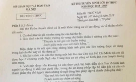 Đề văn, gợi ý đáp án thi vào lớp 10 ở Hà Nội
