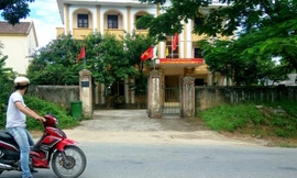 Trụ sở ban quản lý rừng phòng hộ huyện Tuyên Hóa nơi ông Sơn làm việc. 