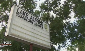 Trường tiểu học Lake Alfred, Florida, Mỹ. Ảnh: Fox13 