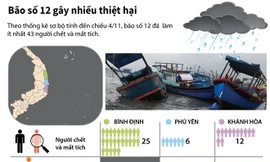 Thống kê sơ bộ những thiệt hai do bão số 12 gây ra