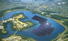 Toàn cảnh nhà máy điện Mặt trời nổi Yamakura (Nguồn: Kyocera) Theo phóng viên TTXVN tại Tokyo, 