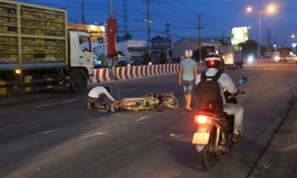 Hiện trường tai nạn. 