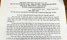 Khiển trách hiệu trưởng kêu gọi hỗ trợ 900 triệu đồng