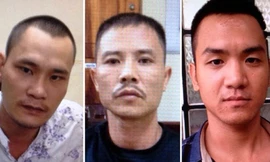 Ba bị can Bình (giữa) cùng Tuấn Anh, Thuận.