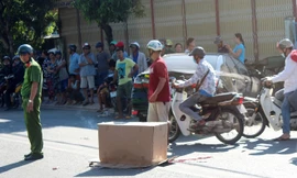 Hiện trường tai nạn. Ảnh: Nhật Tân. 