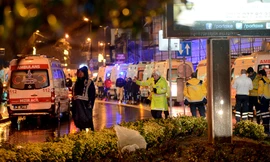 Xe cứu thương tại hiện trường vụ tấn công