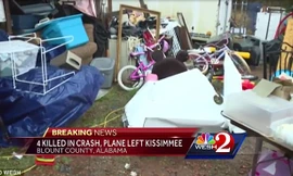 Hiện trường vụ tai nạn máy bay ở Alabama.