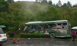 Hiện trường vụ tai nạn. Ảnh: Tân Hoa xã