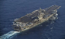 Tàu sân bay USS Carl Vinson tới gần bán đảo Triều Tiên tập trận cùng Hàn Quốc.