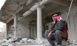 Cảnh đổ nát ở Syria sau cuộc xung đột giữa quân chính phủ và phiến quân.