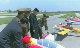 Đội máy bay không người lái của Triều Tiên. Ảnh: KCNA