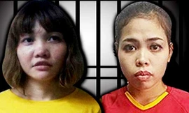 Hai nghi phạm ám sát ông Kim Jong Nam là Đoàn Thị Hương (trái) và Siti Aisyh
