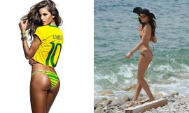 Siêu mẫu Brazil mặc bikini khoe dáng nuột trên bãi biển