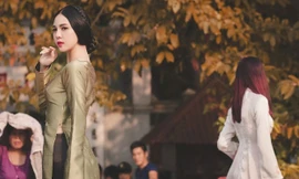 Người đẹp Trà Giang khoe vẻ đẹp trên phố cổ Hà Nội 