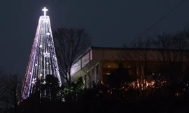 "Cây thông Giáng sinh" tại biên giới Hàn Quốc- Triều Tiên