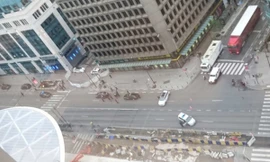 Tuyến đường gần trung tâm mua sắm City2 ở Brussels. Ảnh: RT