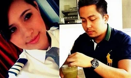 Cơ phó Fariq Ab Hamid (phải) và bạn gái, nữ phi công Nadira Ramli. Ảnh: Informasi