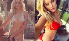 Diện bikini, người đẹp tóc vàng khoe đường cong gây mê