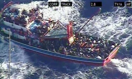 Chiếc tàu đánh cá gặp nạn ngoài bờ biển Síp hôm 24/9.