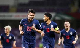 Supachai Jaided (số 22) là mũi nhọn số một của U22 Thái Lan.