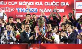 CLB Hà Nội đoạt Siêu cúp Quốc gia-cúp THACO 2018. Ảnh: Như Ý