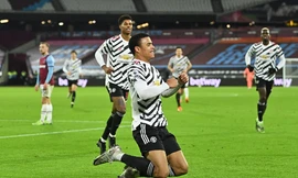 Greenwood ăn mừng bàn nâng tỉ số lên 2-1 cho M.U.
