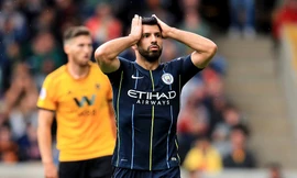 Sergio Aguero không thể ghi bàn trước Wolves