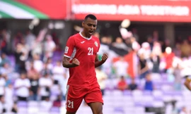 Anas Bani Yaseen ăn mừng bàn thắng duy nhất của trận đấu