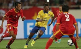 Serge Gnabry trong trận đấu với tuyển Việt Nam cách đây 7 năm.