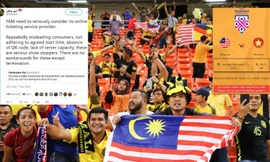 Người hâm mộ Malaysia nổi giận vì cháy vé trận chung kết với Việt Nam