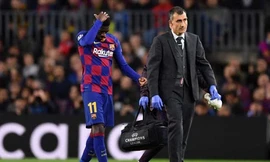 Ousmane Dembele dính chấn thương nặng khi đang hồi phục.