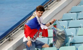 Hình ảnh đẹp của cổ động viên Nga.