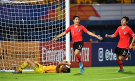 Lee Dong-jun ăn mừng. Ảnh: AFC.