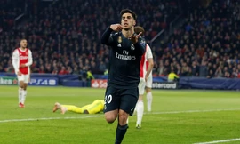Marco Asensio ăn mừng bàn thắng ấn định chiến thắng