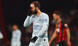 Gonzalo Higuain gây thất vọng lớn cùng Chelsea