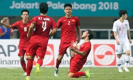 Minh Vương ăn mừng bàn thắng vào lưới Hàn Quốc. Ảnh: VnExpress